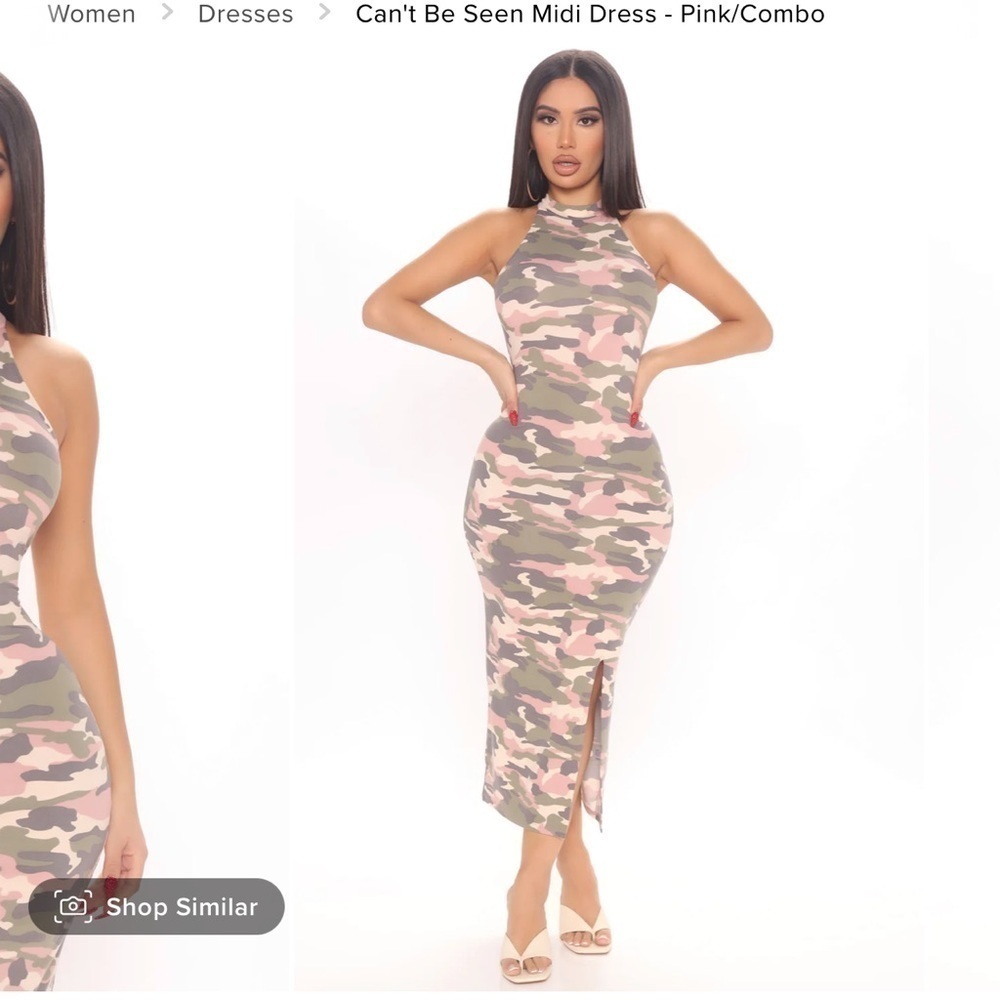 Final Price*FASHION Nova Can’t Be Seen Midi Dress. Size Large. P